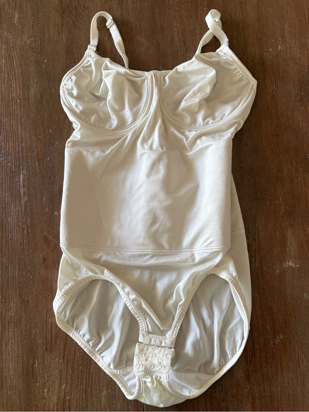 Nancy Ganz Cream Supportive Shaping Bodysuit  Size 36C